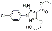 ETHYL 5-AMINO-1-(4-CHLOROPHENYL)-3-(2-HYDROXYETHOXY)-1H-PYRAZOLE-4-CARBOXYLATE 结构式