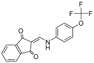 2-(((4-(TRIFLUOROMETHOXY)PHENYL)AMINO)METHYLENE)INDANE-1,3-DIONE 结构式