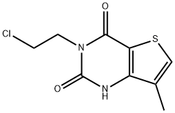 3-(2-Chloroethyl)-7-methyl-1,2,3,4-tetrahydrothieno[3,2-d]pyrimidine-2,4-dione 结构式