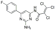 N1-[2-Amino-6-(4-fluorophenyl)pyrimidin-4-yl]-2,3,3-trichloroacrylamide 结构式