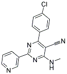 4-(4-CHLOROPHENYL)-6-(METHYLAMINO)-2-(3-PYRIDINYL)-5-PYRIMIDINECARBONITRILE 结构式