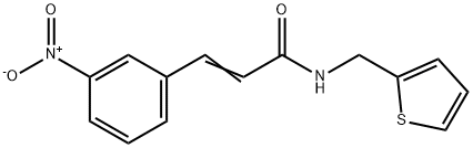 3-(3-NITROPHENYL)-N-(2-THIENYLMETHYL)ACRYLAMIDE 结构式