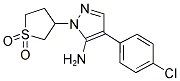 3-[5-Amino-4-(4-chlorophenyl)-1H-pyrazol-1-yl]tetrahydro-1H-1lambda6-thiophene-1,1-dione 结构式