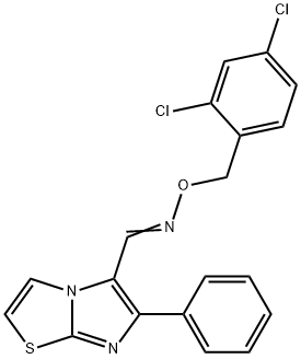 6-PHENYLIMIDAZO[2,1-B][1,3]THIAZOLE-5-CARBALDEHYDE O-(2,4-DICHLOROBENZYL)OXIME 结构式