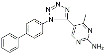 5-(1-BIPHENYL-4-YL-1H-TETRAZOL-5-YL)-4-METHYL-PYRIMIDIN-2-YLAMINE 结构式