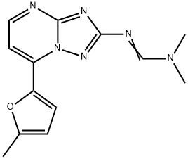 N,N-DIMETHYL-N'-[7-(5-METHYL-2-FURYL)[1,2,4]TRIAZOLO[1,5-A]PYRIMIDIN-2-YL]IMINOFORMAMIDE 结构式