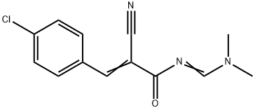 3-(4-CHLOROPHENYL)-2-CYANO-N-[(DIMETHYLAMINO)METHYLENE]ACRYLAMIDE 结构式