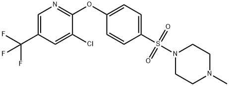 1-[(4-([3-CHLORO-5-(TRIFLUOROMETHYL)-2-PYRIDINYL]OXY)PHENYL)SULFONYL]-4-METHYLPIPERAZINE 结构式