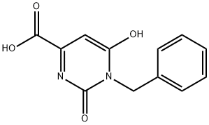 1-BENZYL-6-HYDROXY-2-OXO-1,2-DIHYDRO-4-PYRIMIDINECARBOXYLIC ACID 结构式