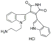 2-[1-(3-AMINOPROPYL)-1H-INDOL-3-YL]-3-(1H-INDOL-3-YL)MALEIMIDE, HCL 结构式