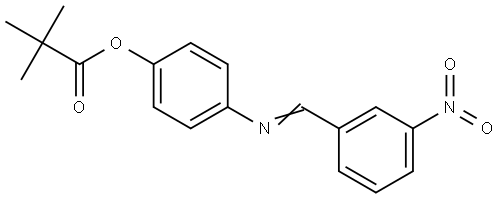4-([(3-Nitrophenyl)methylene]amino)phenyl pivalate 结构式