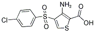 3-AMINO-4-[(4-CHLOROPHENYL)SULPHONYL]THIOPHENE-2-CARBOXYLIC ACID 结构式