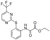 ETHYL 2-OXO-2-(2-([4-(TRIFLUOROMETHYL)PYRIMIDIN-2-YL]THIO)ANILINO)ACETATE 结构式