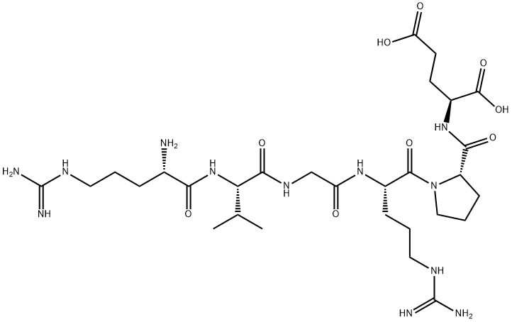 ARG-VAL-GLY-ARG-PRO-GLU 结构式