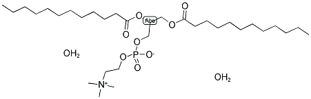 1 2-DILAUROYL-SN-GLYCERO-3-PHOSPHO-CHOLINE DIHYDRATE 结构式