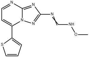 N'-METHOXY-N-[7-(2-THIENYL)[1,2,4]TRIAZOLO[1,5-A]PYRIMIDIN-2-YL]IMINOFORMAMIDE 结构式