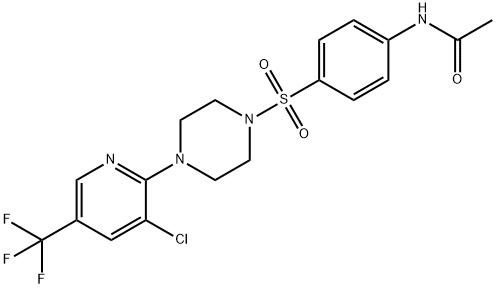 N-(4-((4-(3-CHLORO-5-(TRIFLUOROMETHYL)-2-PYRIDYL)PIPERAZINYL)SULFONYL)PHENYL)ETHANAMIDE 结构式