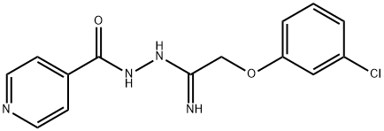 2-(3-CHLOROPHENOXY)-N'-ISONICOTINOYLETHANEHYDRAZONAMIDE 结构式