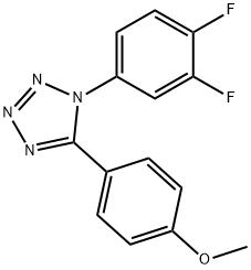 1-(3,4-DIFLUOROPHENYL)-5-(4-METHOXYPHENYL)-1H-1,2,3,4-TETRAAZOLE 结构式