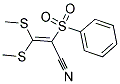 3,3-DIMETHYLTHIO-2-(PHENYLSULFONYL)PROP-2-ENENITRILE 结构式