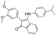 2-(3,4-DIMETHOXYPHENYL)-3-((4-ISOPROPYLPHENYL)AMINO)INDEN-1-ONE 结构式