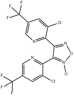 3,4-Bis[3-chloro-5-(trifluoromethyl)-2-pyridinyl]-1,2,5-oxadiazol-2-ium-2-olate 结构式