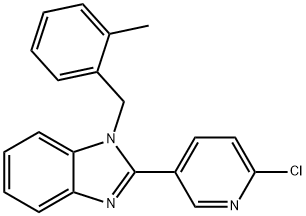 2-(6-CHLORO-3-PYRIDINYL)-1-(2-METHYLBENZYL)-1H-1,3-BENZIMIDAZOLE 结构式