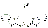 1-METHYL-2-(3-(1-METHYL-1,3-BENZTHIAZOLIN-2-YLIDEN)-1,2,3-TRIAZA-PROP-1-EN-1-YL)-1,3-BENZTHIAZOLIUM-TETRAFLUOROBORATE 结构式