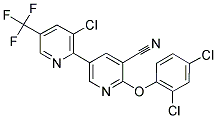 2-(2,4-DICHLOROPHENYL)-3-CYANO-5-(3-CHLORO-5-TRIFLUOROMETHYL-2-PYRIDYL)PYRIDINE 结构式