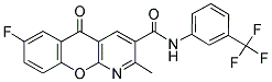 7-FLUORO-2-METHYL-5-OXO-N-[3-(TRIFLUOROMETHYL)PHENYL]-5H-CHROMENO[2,3-B]PYRIDINE-3-CARBOXAMIDE 结构式