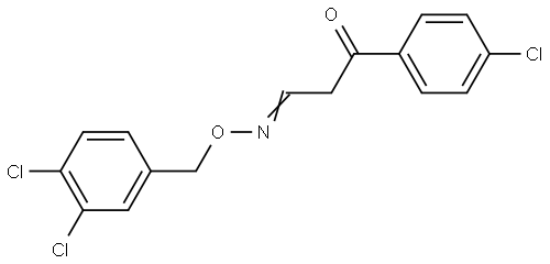 3-(4-Chlorophenyl)-3-oxopropanal O-(3,4-dichlorobenzyl)oxime 结构式