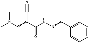 2-CYANO-3-(DIMETHYLAMINO)-N'-(PHENYLMETHYLENE)ACRYLOHYDRAZIDE 结构式