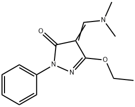 4-[(DIMETHYLAMINO)METHYLENE]-5-ETHOXY-2-PHENYL-2,4-DIHYDRO-3H-PYRAZOL-3-ONE 结构式