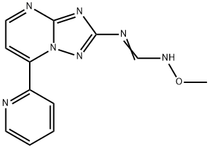 N'-Methoxy-N-[7-(2-pyridinyl)[1,2,4]triazolo[1,5-a]pyrimidin-2-yl]iminoformamide 结构式