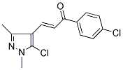 3-(5-CHLORO-1,3-DIMETHYL-1H-PYRAZOL-4-YL)-1-(4-CHLOROPHENYL)PROP-2-EN-1-ONE 结构式