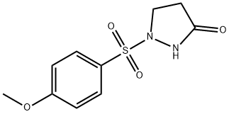 1-[(4-METHOXYPHENYL)SULFONYL]TETRAHYDRO-3H-PYRAZOL-3-ONE 结构式