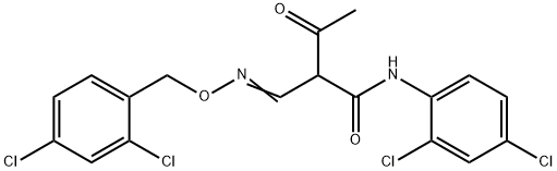 2-(([(2,4-DICHLOROBENZYL)OXY]IMINO)METHYL)-N-(2,4-DICHLOROPHENYL)-3-OXOBUTANAMIDE 结构式