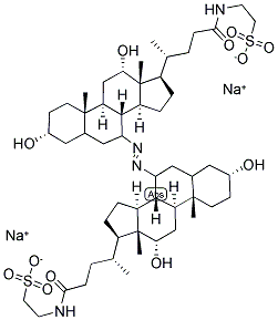 7,7-AZO-3-A,12-A-DIHYDROXYTAUROCHOLANIC ACID, SODIUM SALT 结构式