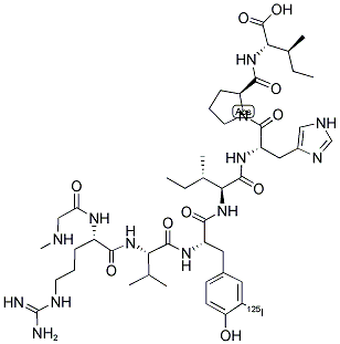 ANGIOTENSIN II, (SAR1,ILE8), [3-(125I)TYR 4] 结构式