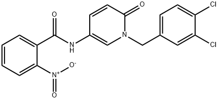 N-[1-(3,4-DICHLOROBENZYL)-6-OXO-1,6-DIHYDRO-3-PYRIDINYL]-2-NITROBENZENECARBOXAMIDE 结构式