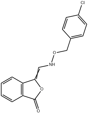3-(([(4-CHLOROBENZYL)OXY]AMINO)METHYLENE)-2-BENZOFURAN-1(3H)-ONE 结构式