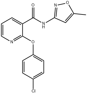 (2-(4-CHLOROPHENOXY)(3-PYRIDYL))-N-(5-METHYLISOXAZOL-3-YL)FORMAMIDE 结构式