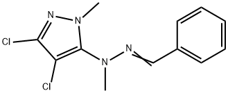 BENZENECARBALDEHYDE N-(3,4-DICHLORO-1-METHYL-1H-PYRAZOL-5-YL)-N-METHYLHYDRAZONE 结构式