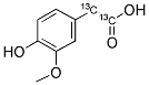 4-Hydroxy-3-methoxyphenylacetic acid (1,2-13C2) 结构式