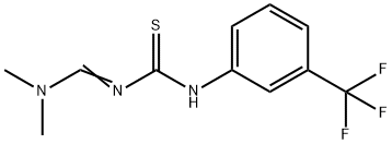 N-[(DIMETHYLAMINO)METHYLENE]-N'-[3-(TRIFLUOROMETHYL)PHENYL]THIOUREA 结构式