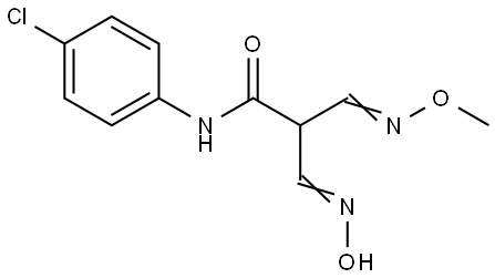 N-(4-Chlorophenyl)-3-(hydroxyimino)-2-[(methoxyimino)methyl]propanamide 结构式