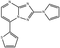 2-(1H-PYRROL-1-YL)-7-(2-THIENYL)[1,2,4]TRIAZOLO[1,5-A]PYRIMIDINE 结构式