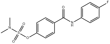 4-[(4-FLUOROANILINO)CARBONYL]PHENYL-N,N-DIMETHYLSULFAMATE 结构式