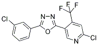 2-(3-CHLOROPHENYL)-5-[6-CHLORO-4-(TRIFLUOROMETHYL)-3-PYRIDYL]-1,3,4-OXADIAZOLE 结构式