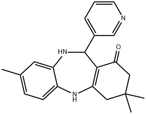 2,10-DIAZA-5,5,13-TRIMETHYL-9-(3-PYRIDYL)TRICYCLO[9.4.0.0(3,8)]PENTADECA-1(15),3(8),11(12),13-TETRAEN-7-ONE 结构式